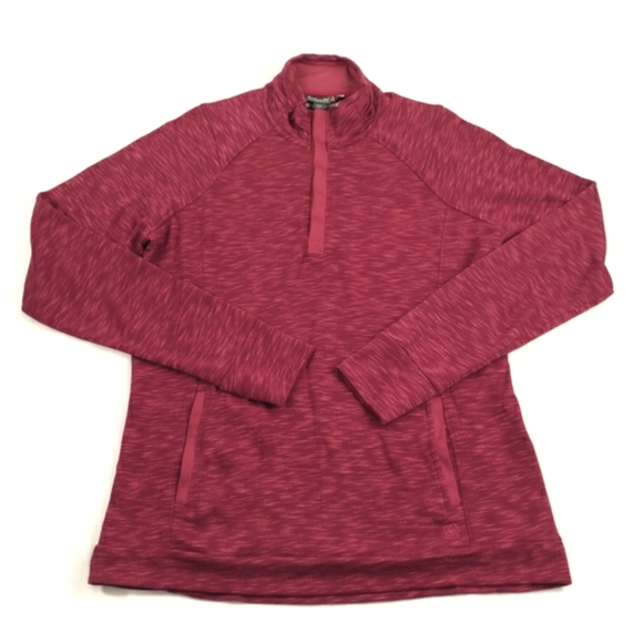 Avalanche Rouge Red Loma Snap Long Sleeve Pullover Knit Jacket Womens Large - Picture 12 of 15